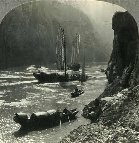 'The Witchies' Mountain and the Yangtze River Gorge, China', c1930s. Creator: Unknown.