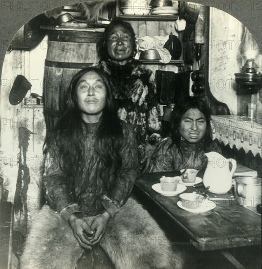 'An Eskimo Family at Fort Magnesia, Cape Sabine, Ellsmere Land', c1930s. Creator: Unknown.