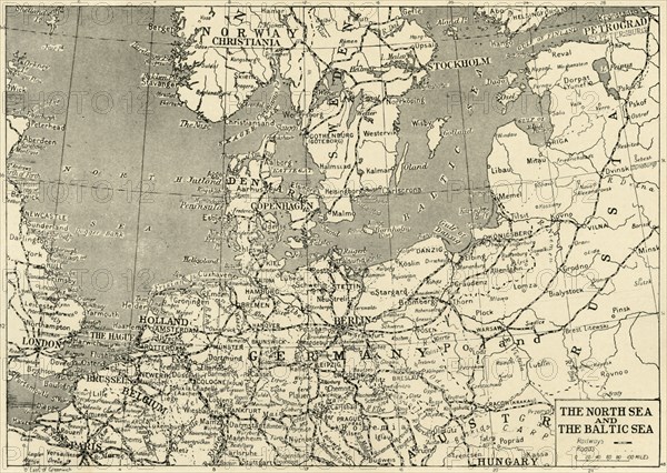 'The North Sea and The Baltic Sea', 1915. Creator: Unknown.