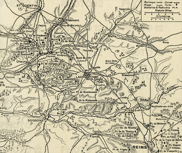 'The Battlefields of the Aisne, Oise and Somme', 1915. Creator: Unknown.