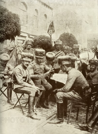 'The Flower of the German Army in the Brussels Parade', 1915. Creator: Unknown.