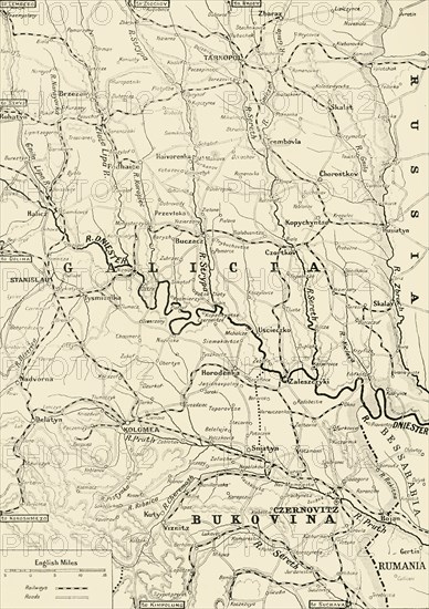 'Area of the Russian Victories on the Strypa', 1916. Creator: Unknown.