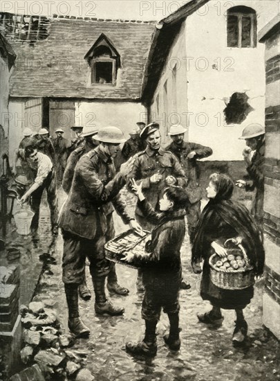 'Chocolate and Apples Behind the British Lines', 1917. Creator: Unknown.