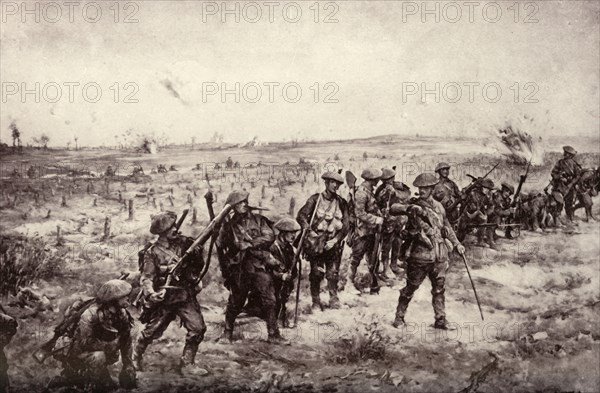 'The Hour Has Struck. British First Line of Attack in the "Great Push"', 1917. Creator: Unknown.