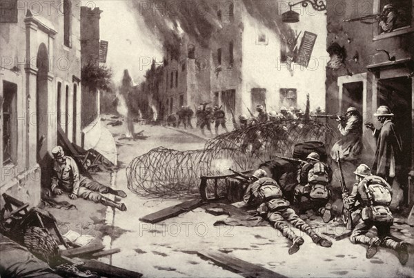 'How the Italians Drove the Austrians out of Burning Asiago', 1917. Creator: Unknown.