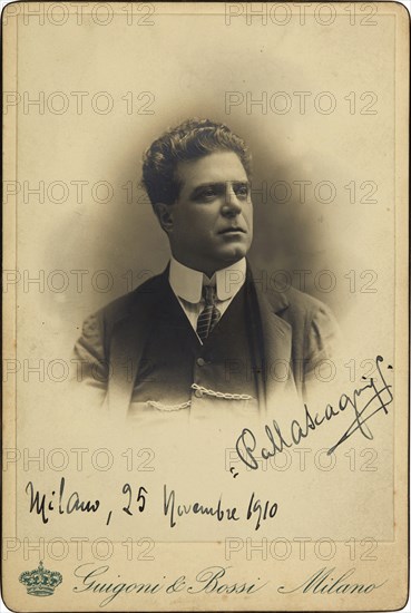 Portrait of the Composer Pietro Mascagni (1863-1945), 1910. Creator: Guigoni & Bossi.