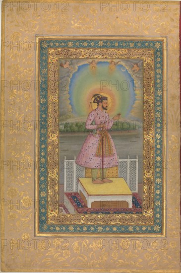 Shah Jahan on a Terrace , 1627. Creator: Anonymous.