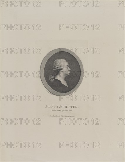 Portrait of the composer Joseph Schuster (1748-1812) , 1811. Creator: Gottschick, Johann Christian Benjamin (1776-1844).