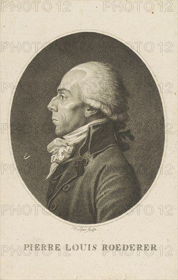 Portrait of Pierre-Louis Roederer (1754-1835). Creator: Fiessinger (Fiesinger), Franz Gabriel (1723-1807).
