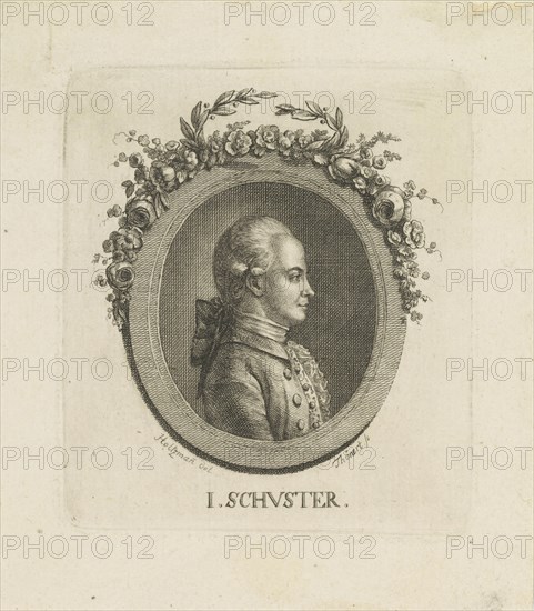 Portrait of the composer Joseph Schuster (1748-1812) , c. 1790. Creator: Thoenert (Thönert), Medardus (1754-1814).