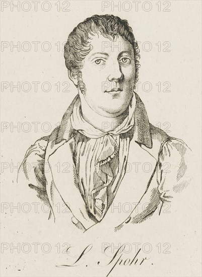 Portrait of Louis Spohr (1784-1859), c. 1830. Creator: Anonymous.