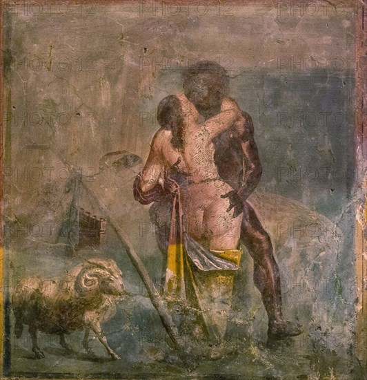 Galatea and Polyphemus, 1st century. Creator: Roman-Pompeian wall painting.