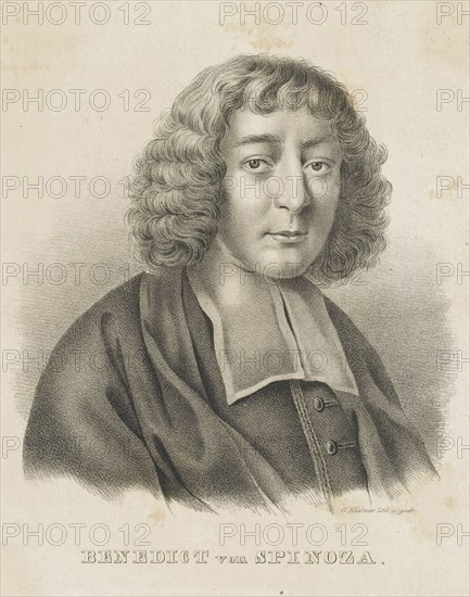 Portrait of Baruch Spinoza, c. 1830-1840. Creator: Küstner, Gottfried (1800-1864).