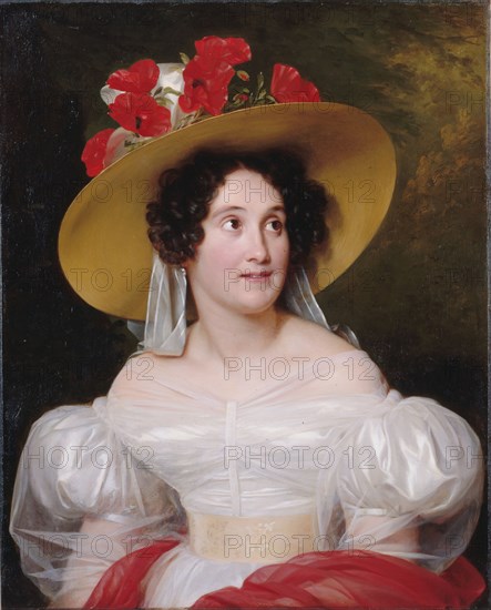 Portrait of Madame Arachequesne, 1831. Creator: Hersent, Louis (1777-1860).