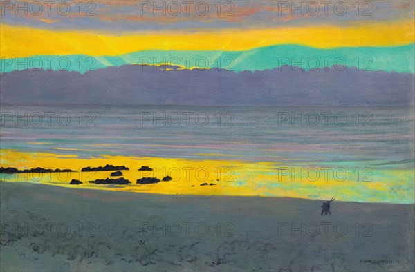 Coucher de soleil jaune et vert (Yellow and green sunset), 1911. Creator: Vallotton, Felix Edouard (1865-1925).