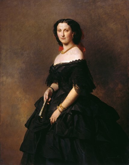 Portrait of Duchess Elizaveta Alexandrovna Baryatinskaya, née Princess Chernysheva (1826-1902). Creator: Winterhalter, Franz Xavier (1805-1873).