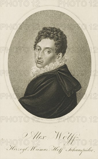 Portrait of Pius Alexander Wolff (1782-1828), ca 1820. Creator: Rossmaesler, Johann Adolf (1770-1821).