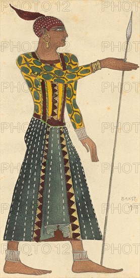 Costume design for the ballet Cleopatra by A. Arensky, 1912. Creator: Bakst, Léon (1866-1924).
