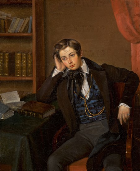 Portrait of Vladimir Nikolaevich Karamzin (1819-1878), 1935. Creator: Bard, Jean Auguste (1812-1861).