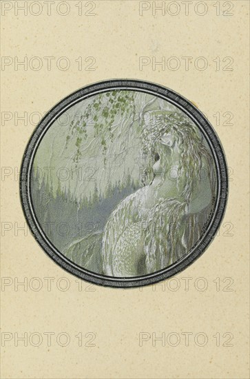 Rusalka. Illustration to the poem Ruslan and Lyudmila by A. Pushkin, 1921-1926. Creator: Chekhonin, Sergei Vasilievich (1878-1936).