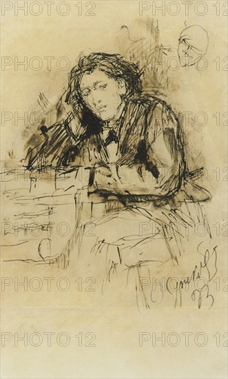 Portrait of the composer Anton Rubinstein (1829-1894), 1893. Creator: Surikov, Vasili Ivanovich (1848-1916).