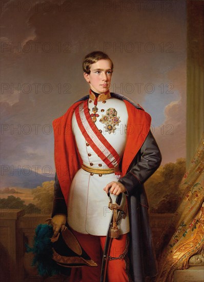 Portrait of Emperor Franz Joseph I of Austria, 1849. Creator: Einsle, Anton (1801-1871).