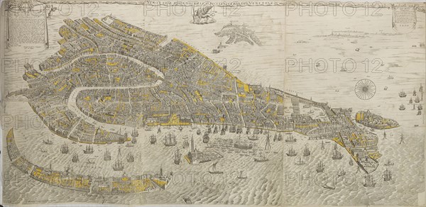 Vero e real disegno della inclita cita di Venetia. (Panorama of Venice) , 1676. Creator: Scolari, Stefano (active 1652-1691).