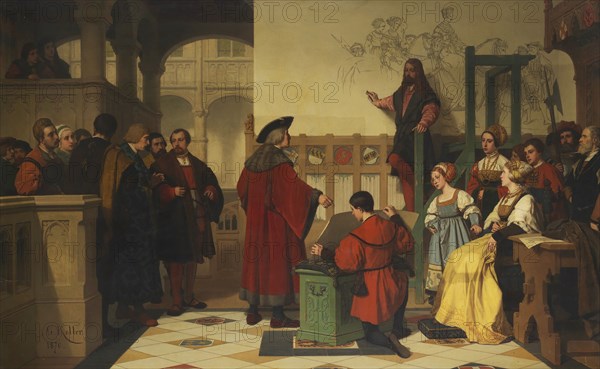 Albrecht Dürer Visited by Emperor Maximilian, 1870. Creator: Koller, Wilhelm (Guillaume) (1829-1884).