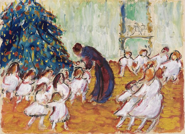 Christmas tree, 1911. Creator: Werefkin, Marianne, von (1860-1938).