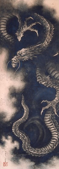 The Dragon among Clouds, 1849. Creator: Hokusai, Katsushika (1760-1849).