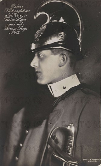 Oskar Kokoschka as a Military volunteer, 1915. Creator: Schieberth, Hermann (1876-c. 1948).