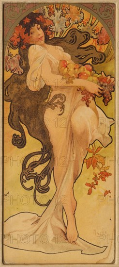 Autumn (From the Series Les Saisons), c. 1900. Creator: Mucha, Alfons Marie (1860-1939).