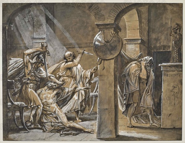 The Death of Timophanes, 1842. Creator: Gros, Antoine Jean, Baron (1771-1835).