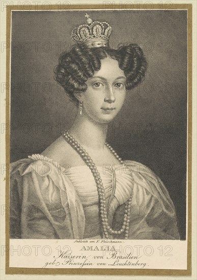 Amélie of Leuchtenberg (1812-1873), Empress of Brazil, 1830. Creator: Fleischmann, Friedrich (1791-1834).