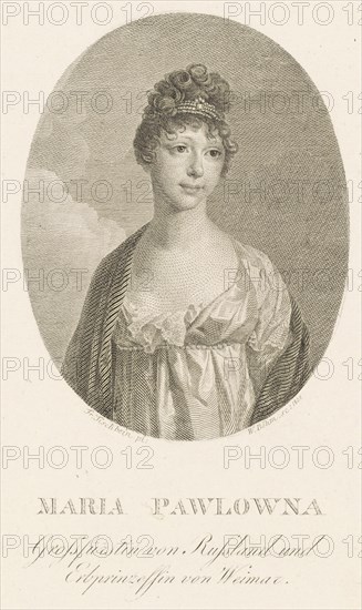 Grand Duchess Maria Pavlovna of Russia (1786-1859), Grand Duchess of Saxe-Weimar-Eisenach, 1808. Creator: Boehm, Amadeus Wenzel (1771-1823).