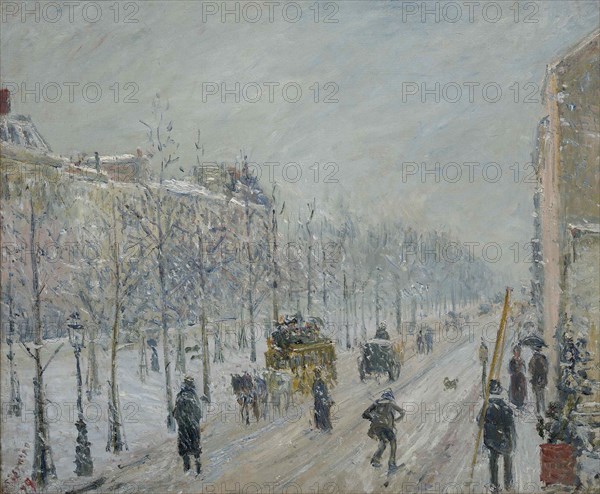 Les Boulevards, extérieurs, effet de neige, 1879. Creator: Pissarro, Camille (1830-1903).