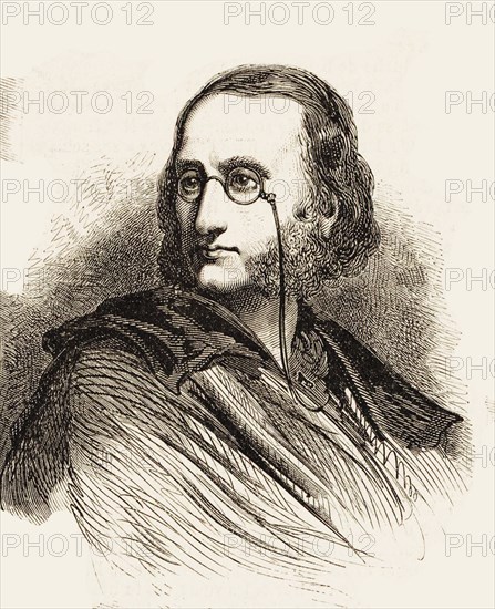 Portrait of Jacques Offenbach (1819-1880), 1860. Creator: Doré, Gustave (1832-1883).