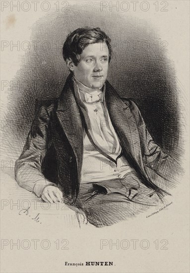 Portrait of the pianist and composer Franz Hünten (1793-1878). Creator: Maurin, Antoine (1793-1860).