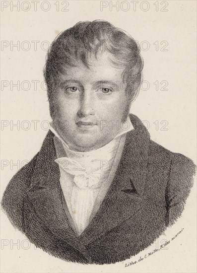 Portrait of the Composer Nicolò Isouard (1775-1818). Creator: Motte, Charles Etienne Pierre (1785-1836).
