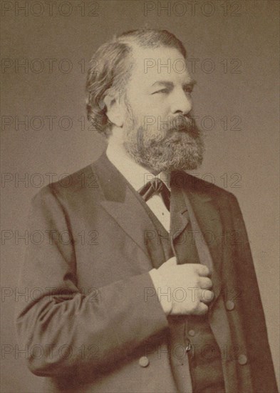 Portrait of the violinist and composer Joseph Joachim (1831-1907) , 1887. Creator: Photo studio Loescher & Petsch, Berlin  .