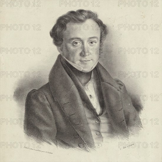 Portrait of the composer Johann Wenzel Kalliwoda (1801-1866). Creator: Schlick, Friedrich Gustav (1804-1869).