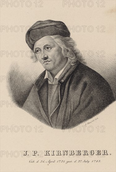 Portrait of the Composer Johann Philipp Kirnberger (1721-1783). Creator: Hatzfeld, Johann Andreas (1800-1836).