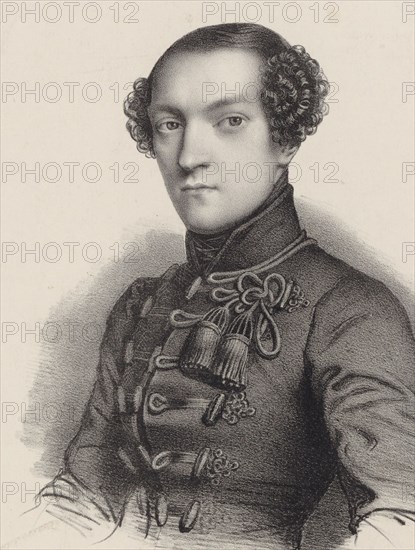 Portrait of the pianist and composer Antoine de Kontski (1817-1899). Creator: Cazes, Romain (1808-1881).