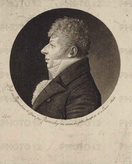 Portrait of the violinist and composer Jean Nicolas Auguste Kreutzer (1778-1832), 1808. Creator: Quenedey, Edmé (1756-1830).