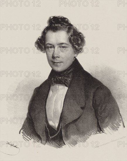Portrait of the Composer Joseph Lanner (1801-1843) , 1830. Creator: Kriehuber, Josef (1800-1876).