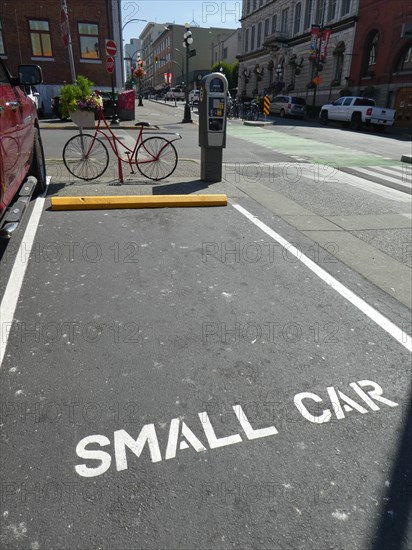 Parking bay for small car, Victoria, British Columbia, Canada 2018. Creator: Unknown.