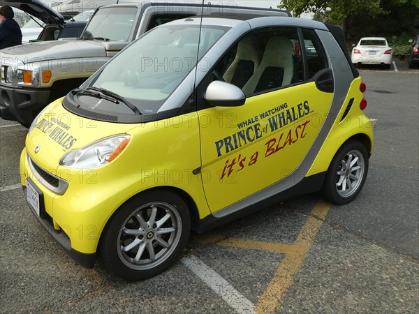 Smart car promoting whale watching business in British Columbia, Canada. Creator: Unknown.