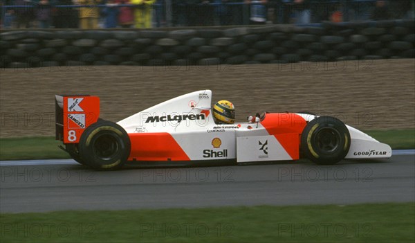 McLaren MP4-8, Ayrton Senna 1993 European Grand Prix at Donington. Creator: Unknown.