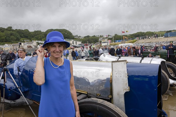 Sunbeam 350 hp with Bluebird fan Claire Meadows, Pendine Sands 2015. Creator: Unknown.