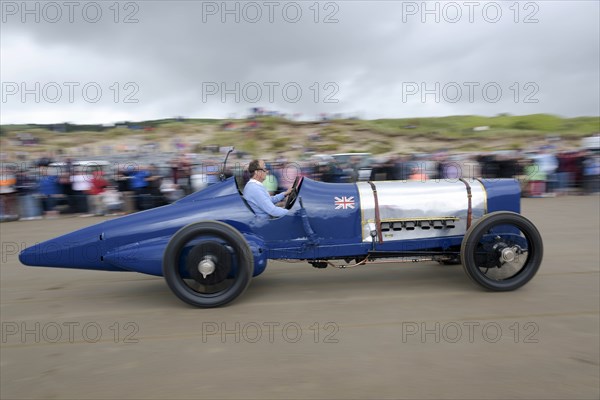 1925 Sunbeam 350 hp driven by Don Wales at Pendine Sands 2015. Creator: Unknown.